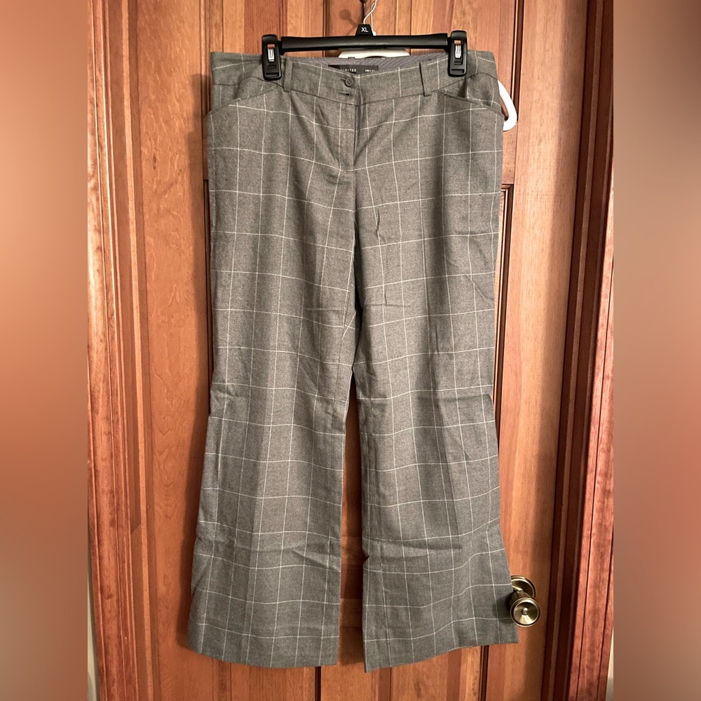 The Limited Gray Windowpane Dress Slacks